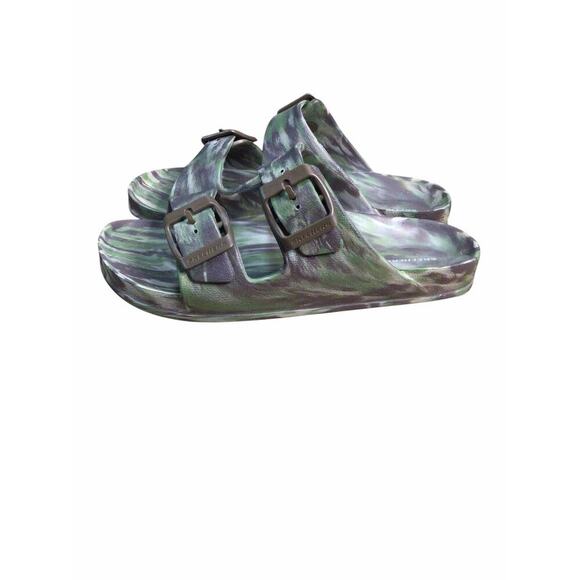 SKECHERS FOAMIES CALI BLAST CAMO SLIDE SANDALS OPEN TOE YOUTH SIZE 6 - Picture 2 of 6